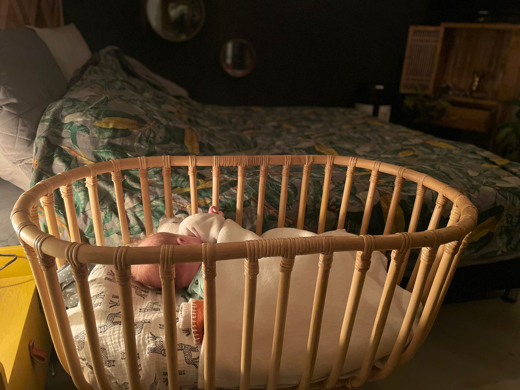 Rotan wieg slaapkamer