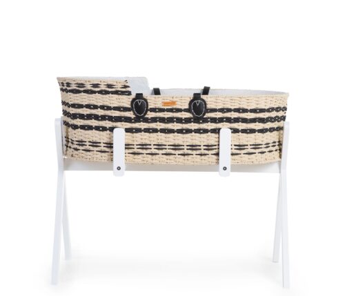 Tipi-childhome-1 Moses mand naturel-zwart met matras Childhome huren