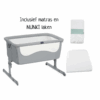 Chicco-met-matras-en-NUNKI Tweeling Chicco Next 2 Me co sleeper huren + nieuwe matrasjes