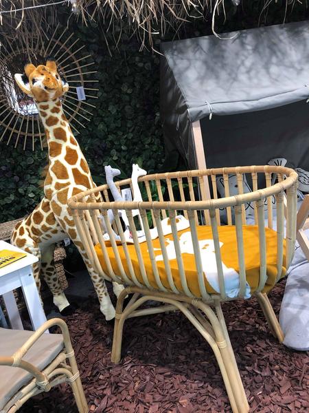 Rotan wieg Childhome met matras.