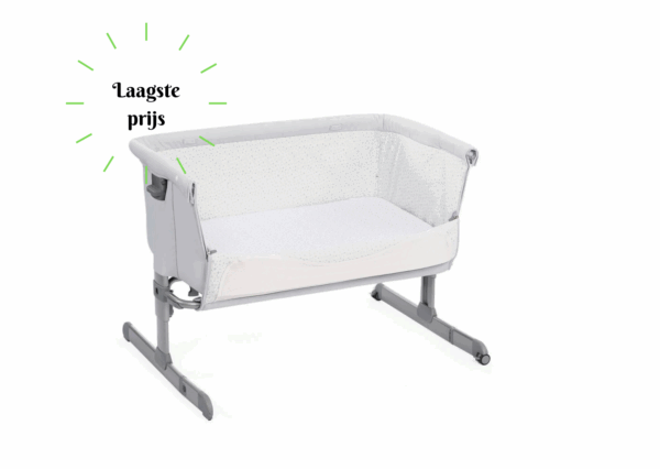 Laagste-prijs Chicco Next2Me co sleeper huren met NUNKI laken.