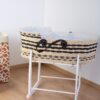 Packshots-MBANT_RSMBWH2 Moses mand naturel-zwart met matras Childhome huren