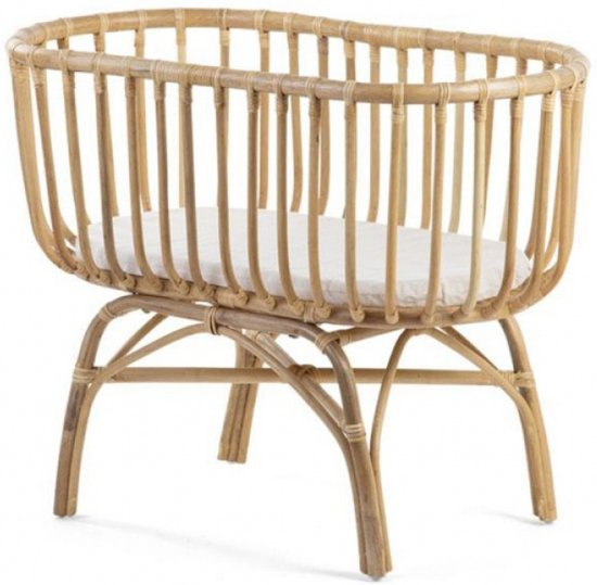 Rotan wieg Childhome met matras.