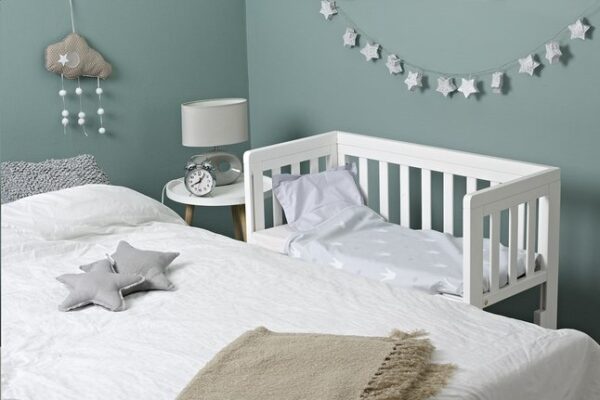 Troll-co-sleeper-slaapkamer Troll co-sleeper- extra hoge co sleeper huren + matras