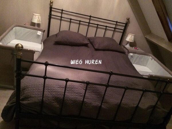 Tweelingwieg-Chicco-Next-2-Me Tweeling Chicco Next 2 Me co sleeper huren + nieuwe matrasjes