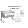 chicco-next-2-me-met-nieuw-matras-en-NUNKI- Chicco Next2Me co sleeper huren met NUNKI laken.