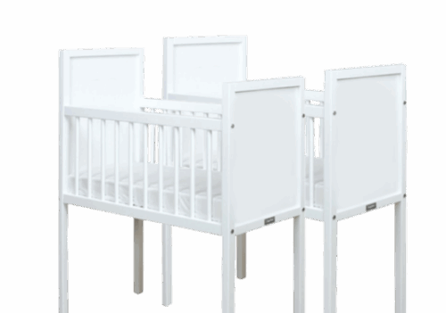 tweeling-bopita-nieuwe-website-1-e1643717389208 Tweelingwieg Bopita wit, nieuw matras en bedlinnen