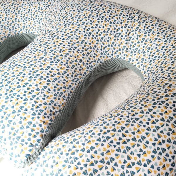 tweelingvoedingskussen-geelblauw Voedingskussen tweeling